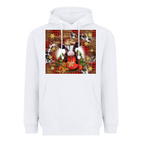 White Christmas baby cow hot cocoa Heavyweight Hoodie - Jasminsmagicworld