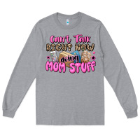 Heather Grey can't talk right now doing mom stuff Long Sleeve Tee - JahusDesignShop