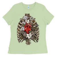 Matcha Skeleton Rib Cage Heart Ladies Tee - RanaPortraitStore