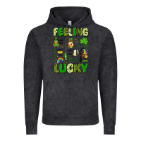 Vintage Black feeling lucky Vintage Hoodie - Artiststas