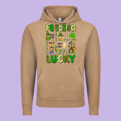Feeling Lucky Vintage Hoodie Designed By Artiststas