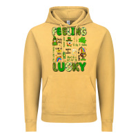 Vintage Mustard feeling lucky Vintage Hoodie - Artiststas