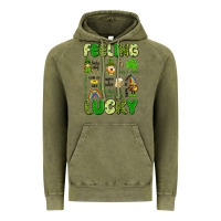 Vintage Olive feeling lucky Vintage Hoodie - Artiststas