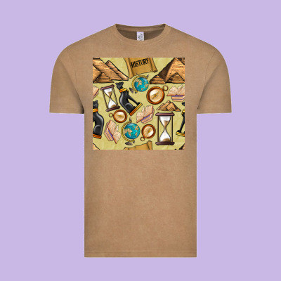 History Seamless Pattern Vintage Tee Designed By Bundleandbundleshop