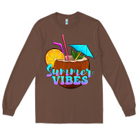 Chestnut summer vibes coconut drink Long Sleeve Tee - Jasminsmagicworld