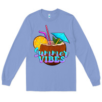 Colony Blue summer vibes coconut drink Long Sleeve Tee - Jasminsmagicworld