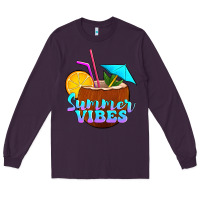 Plum summer vibes coconut drink Long Sleeve Tee - Jasminsmagicworld