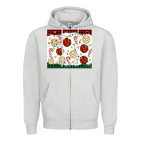 Dove Grey christmas conchas Zipper Hoodie - MaliasSmallBusiness