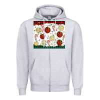 Heather Grey christmas conchas Zipper Hoodie - MaliasSmallBusiness