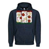 Navy christmas conchas Zipper Hoodie - MaliasSmallBusiness