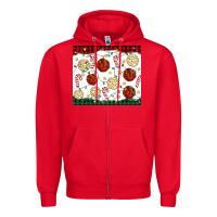 Red christmas conchas Zipper Hoodie - MaliasSmallBusiness