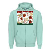 Seafoam christmas conchas Zipper Hoodie - MaliasSmallBusiness
