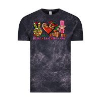 Cloud Black peace love nutcraker Vintage Tee - AdoDesignShop