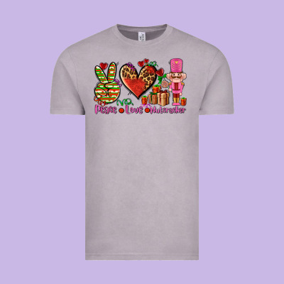 Peace Love Nutcraker Vintage Tee Designed By Adodesignshop