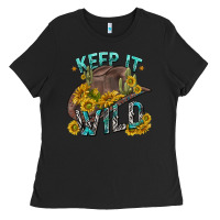 Black keep it wild tbw Ladies Tee - texasbilliewilder