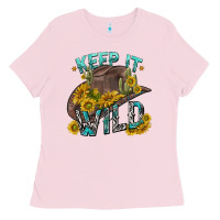 Bubblegum Pink keep it wild tbw Ladies Tee - texasbilliewilder