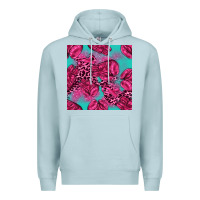 Blue Mist breast cancer seamless pattern Premium Hoodie - texasbilliewilder