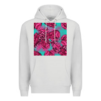 Dove Grey breast cancer seamless pattern Premium Hoodie - texasbilliewilder
