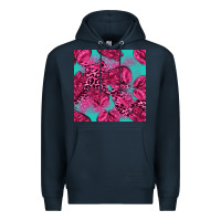 Navy breast cancer seamless pattern Premium Hoodie - texasbilliewilder