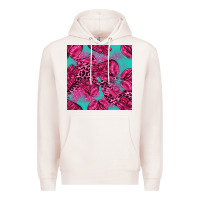 Pale Pink breast cancer seamless pattern Premium Hoodie - texasbilliewilder