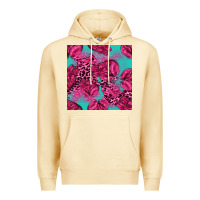 Pina Colada breast cancer seamless pattern Premium Hoodie - texasbilliewilder