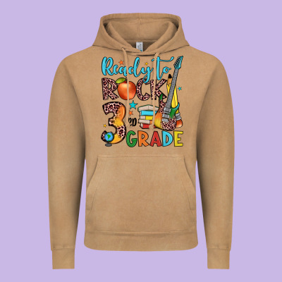Ready To Rock 3rd Grade Vintage Hoodie Designed By Jahusdesignshop