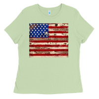 Matcha American flag leopard cowhide Ladies Tee - JahusDesignShop