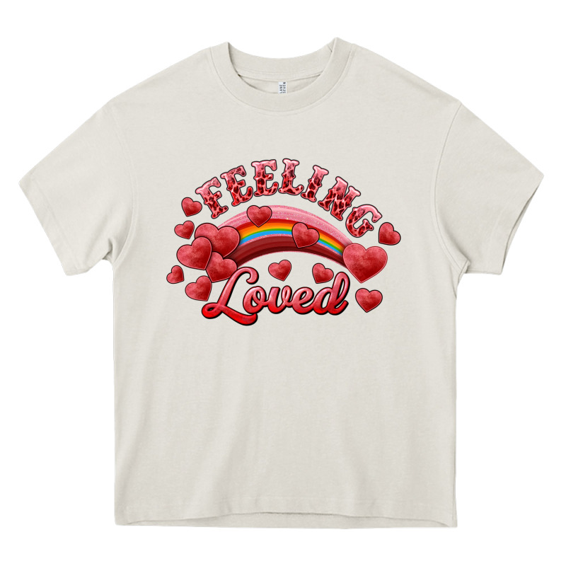 Feeling Loved Valentine's Day Heavy Core Tee by RanaPortraitStore | Teevron
