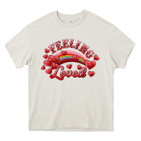 Cream feeling loved valentine's day Heavy Core Tee - RanaPortraitStore