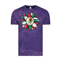 Cloud Purple sunflower mexican flag Vintage Tee - JahusDesignShop
