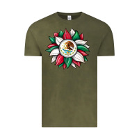 Vintage Olive sunflower mexican flag Vintage Tee - JahusDesignShop