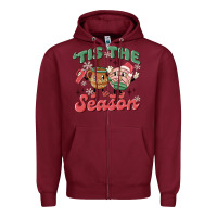 Burgundy mexican christmas tis the season Zipper Hoodie - MaliasSmallBusiness