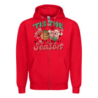 Red mexican christmas tis the season Zipper Hoodie - MaliasSmallBusiness