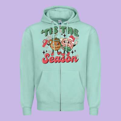 Mexican Christmas Tis The Season Zipper Hoodie Designed By Maliassmallbusiness