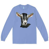 Colony Blue alpine goat head Long Sleeve Tee - LillyAllenDesigns