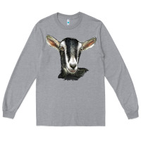 Heather Grey alpine goat head Long Sleeve Tee - LillyAllenDesigns