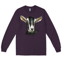 Plum alpine goat head Long Sleeve Tee - LillyAllenDesigns