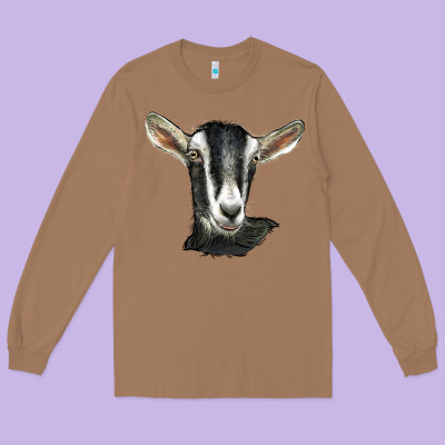 Alpine Goat Head Long Sleeve Tee Designed By Lillyallendesigns
