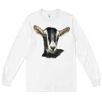 White alpine goat head Long Sleeve Tee - LillyAllenDesigns