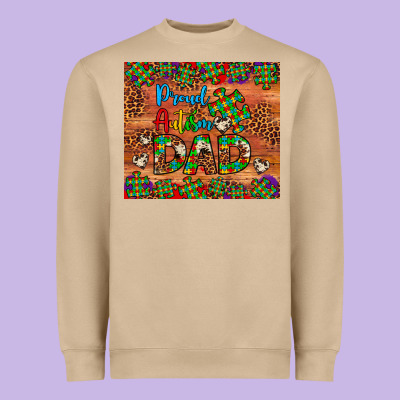 Proud Autism Dad Heavyweight Sweatshirt Designed By Artiststas