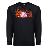 Black Halloween Baby Pig Premium Sweatshirt - RanaPortraitStore