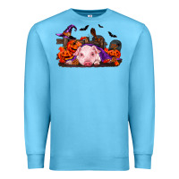 Ocean Blue Halloween Baby Pig Premium Sweatshirt - RanaPortraitStore