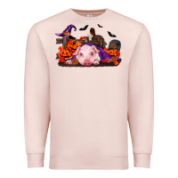 Pale Pink Halloween Baby Pig Premium Sweatshirt - RanaPortraitStore