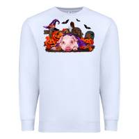 White Halloween Baby Pig Premium Sweatshirt - RanaPortraitStore