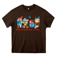 Chocolate Brown physical education teacher coffee cups Heavy Core Tee - texasbilliewilder