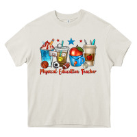 Cream physical education teacher coffee cups Heavy Core Tee - texasbilliewilder