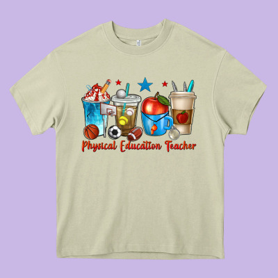 Physical Education Teacher Coffee Cups Heavy Core Tee Designed By Texasbilliewilder