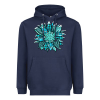 Navy winter sunflower Heavyweight Hoodie - Jasminsmagicworld