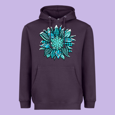 Winter Sunflower Heavyweight Hoodie Designed By Jasminsmagicworld