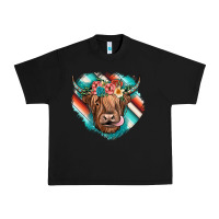 Black highland cow serape Urban Heavy Tee - JahusDesignShop